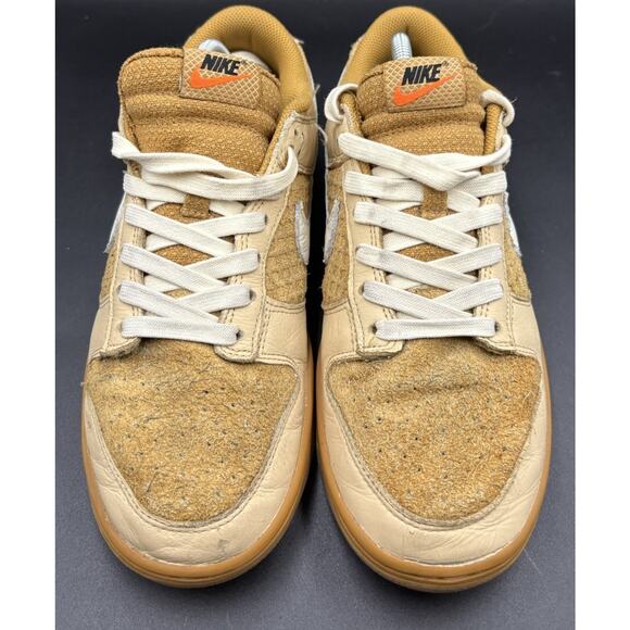 Nike Dunk Low Waffle Mens Tan Brown Leather & Suede Sneakers Sz 9.5 FZ4041-744 main image 15
